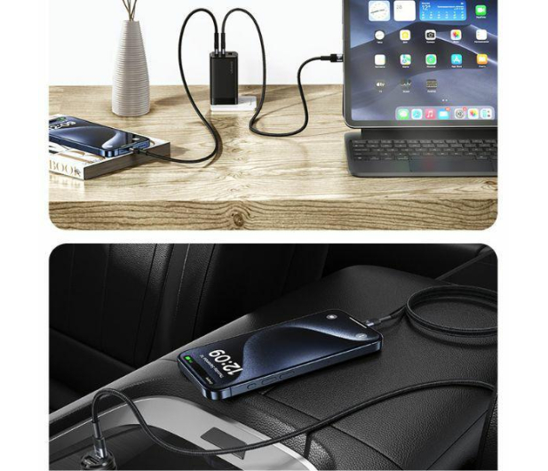 USAMS Kabel USB-C na USB-C set 30szt, 60W 1,2m pleciony - 1569055 - zdjęcie 5